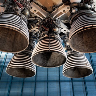 saturn v rocket engine and exhaust pipes