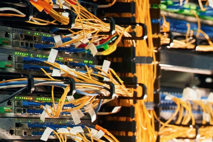 cables plugged into servers